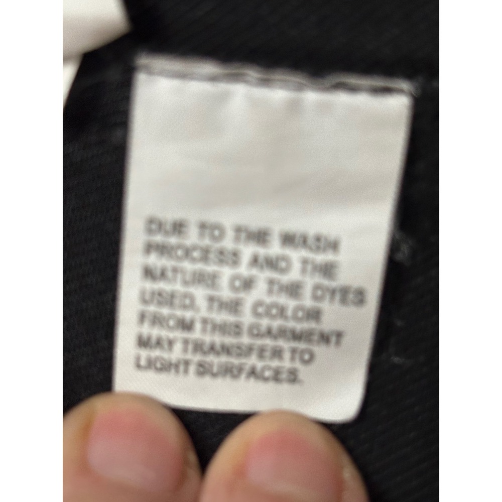 Madewell Womens Black Denim Trucker Jacket Raw Hem G7501 Cotton Size Medium - Picture 4 of 6
